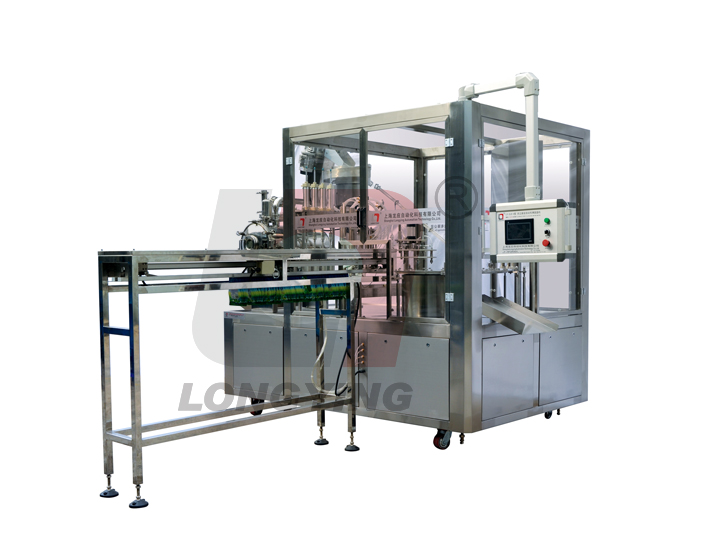 全自動(dòng)給袋式灌裝封口機(jī) 全自動(dòng)給袋式灌裝封口機(jī)